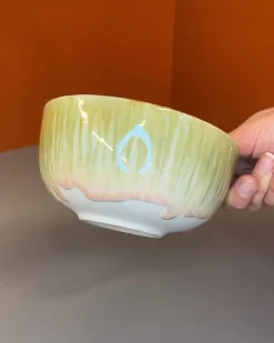 6 stk. Asta Skåle i Rosa m. Løbeglasur