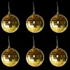 6 stk. Diskokugler til Ophæng i Guld (8cm)