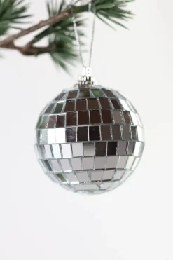 6 stk. Diskokugler til Ophæng i Sølv (6cm)