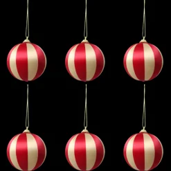 6 stk. Julekugler ERLY (Ø8 cm) Rød