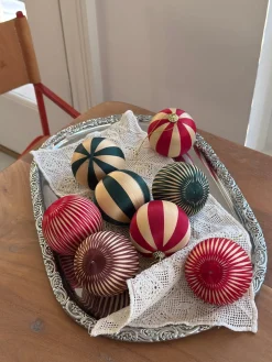 6 stk. Julekugler ERLY i Grøn (Ø8cm)