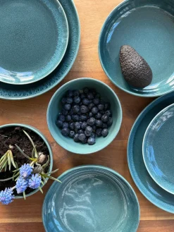 6 stk. Keramik Middagstallerken ANDREA i Grøn (Ø27cm)