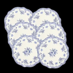 6 stk. Middagstallerkener DINNA i Blå (Ø27x2,2 cm)