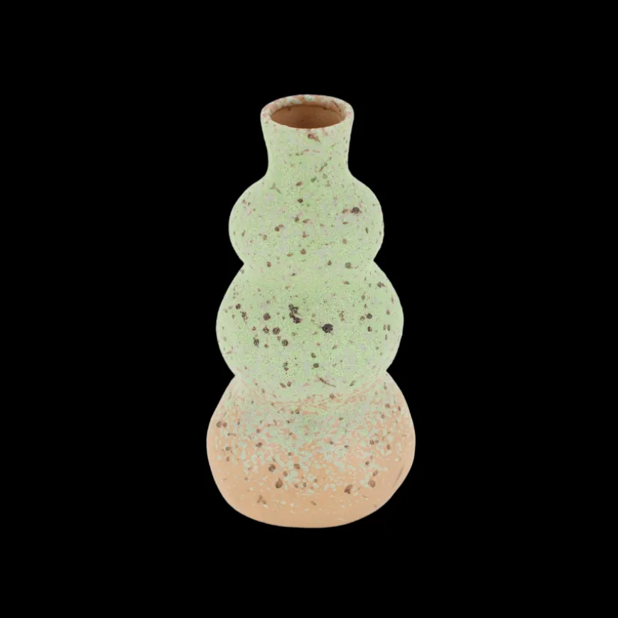 BARLY Vase (Ø 11,5 x 24cm) Grøn/Brun