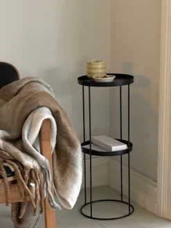 BAXTER Sidebord (24x24x60 cm). Matt Sort