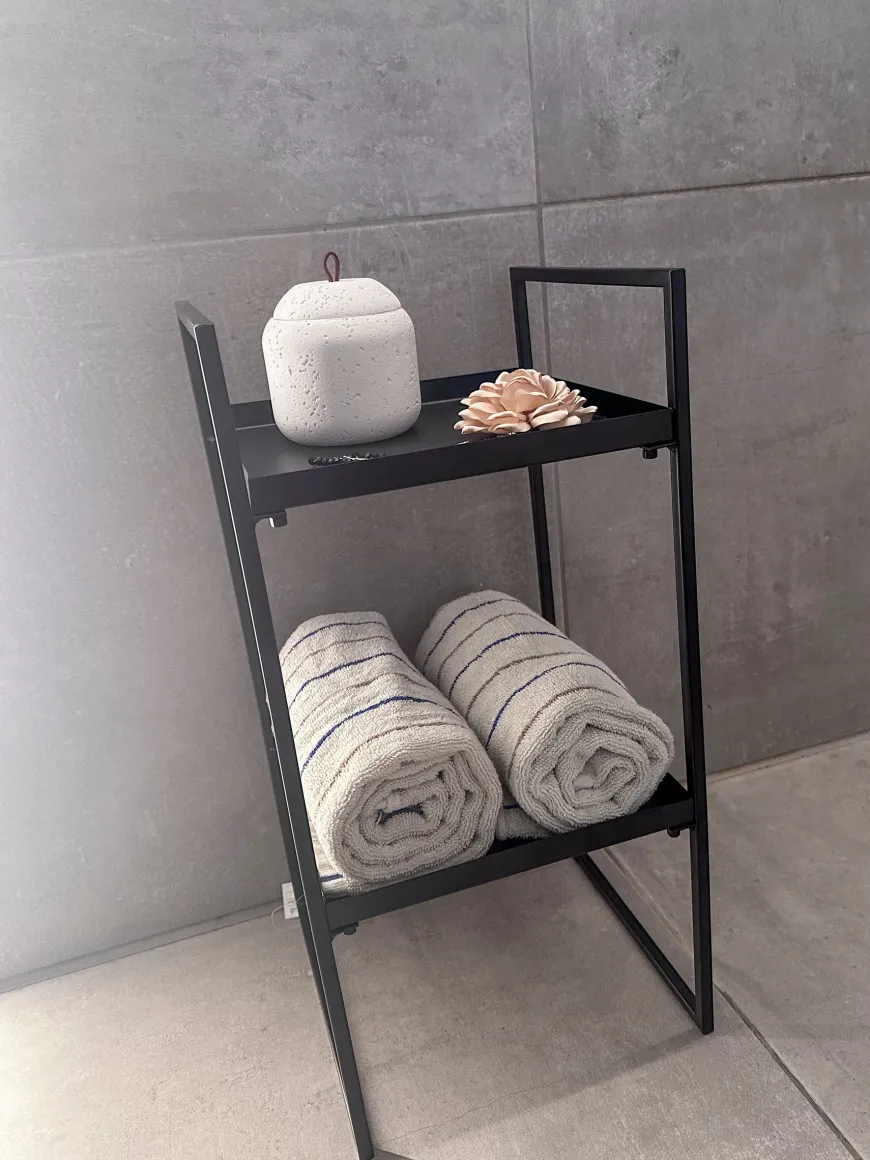 BAZTIAN Sidebord (27x25,5x55 cm). Mat Sort