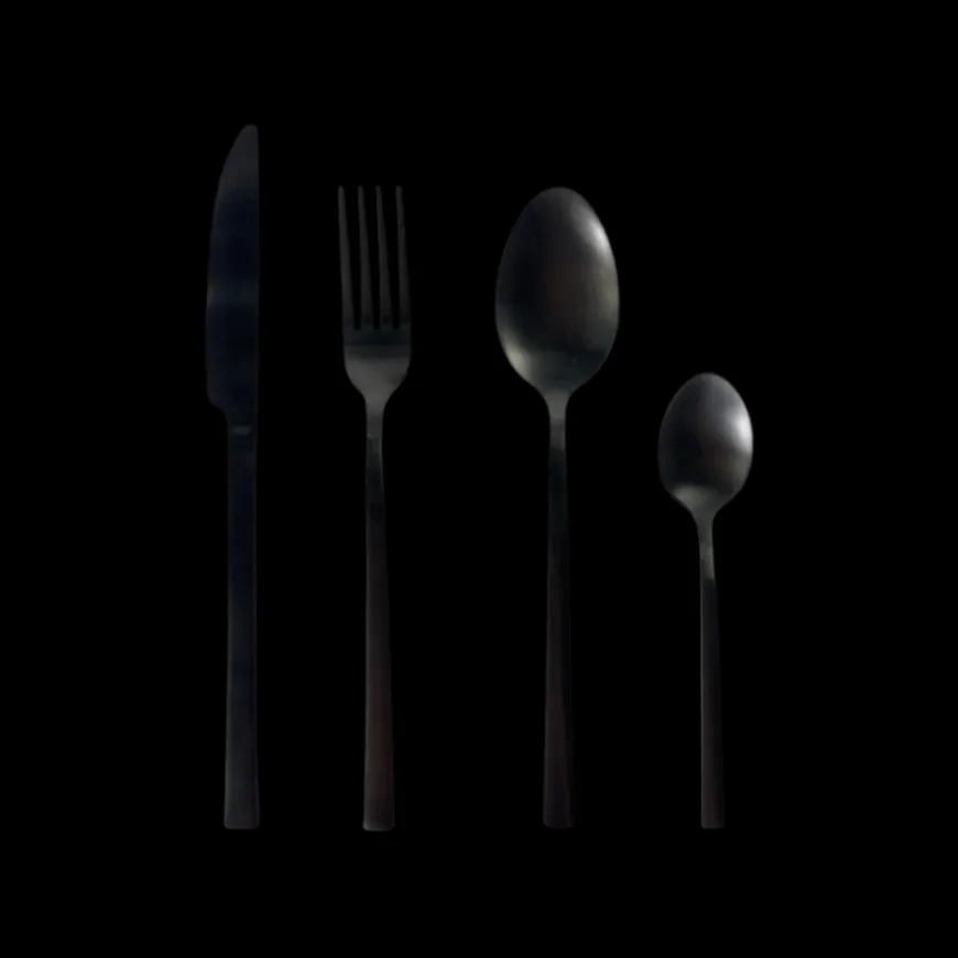 Bestiksæt 16 dele i Sort farve FRIX