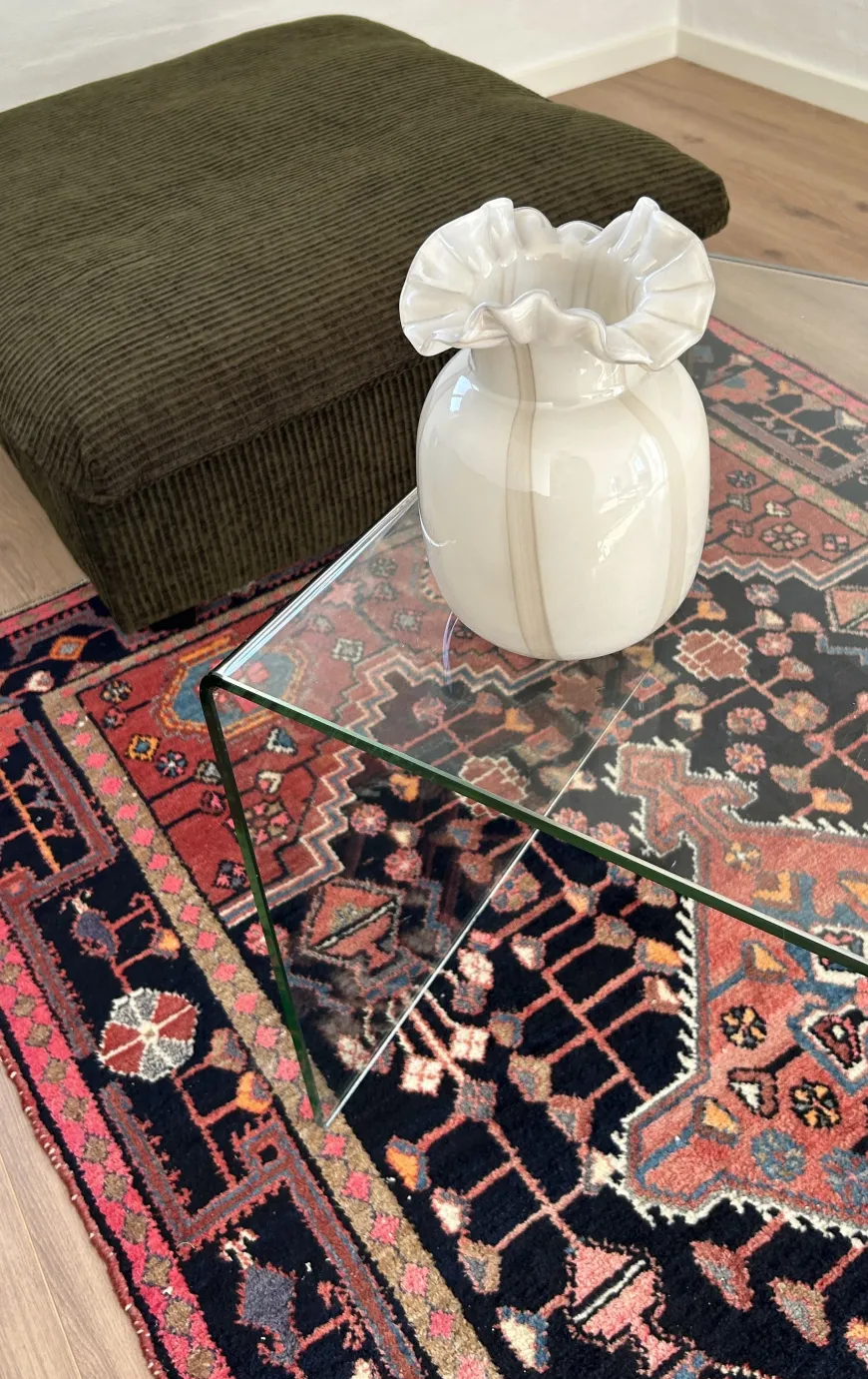 BIAK Vase (Ø16,5x21,5 cm) Lysegrå m Stribe