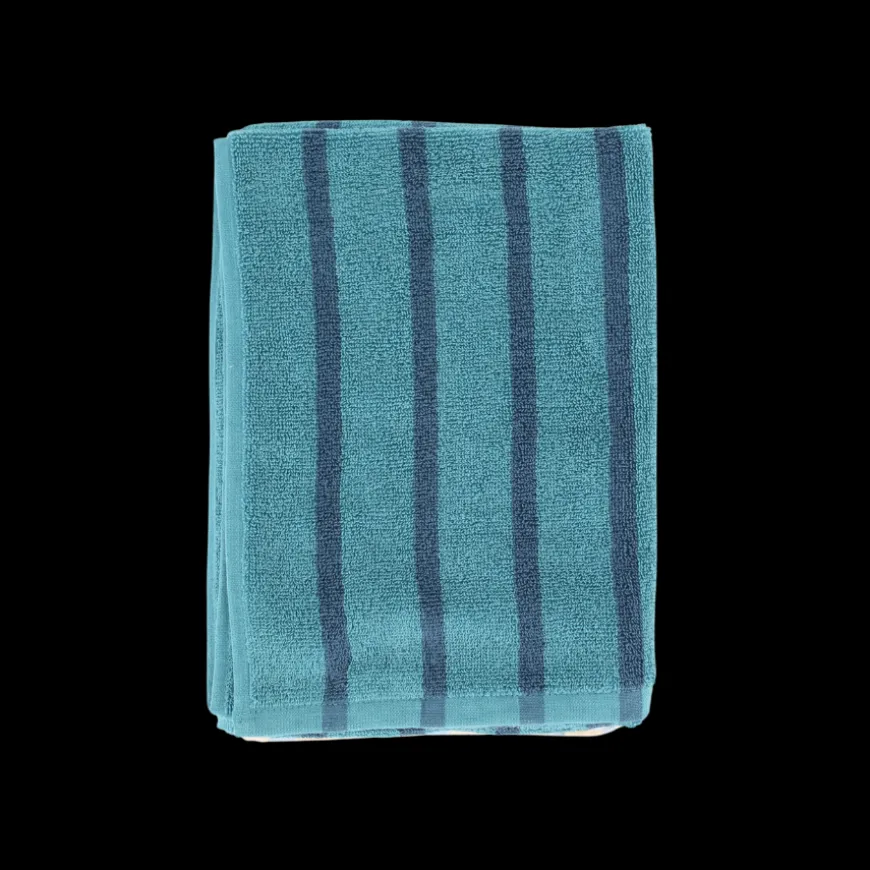 BIAS Badehåndklæde (70x140cm) i Mediterranea/Oil Blue