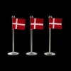 Bordflag dannebrog pk/3 stk, 20cm metal