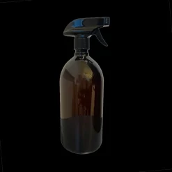 Brun plastdispenser m. forstøver, 1000ml