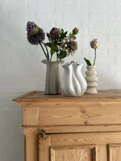 BYRON Vase (Ø17,4x24,4 cm) Lysegrå m Stribe