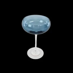 Cocktail Glas AILEEN Blå m. Transparent Stem