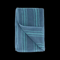 COREY Håndklæde (50x100cm) mørkeblå m/ lyseblå stribe