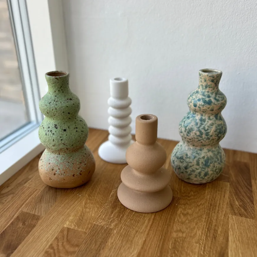 COSTI Lysestage (10,7x10,7x18,5cm) Hvid