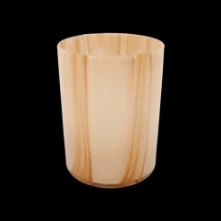 Cylindervase creme m/strib