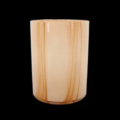 Cylindervase creme m/strib