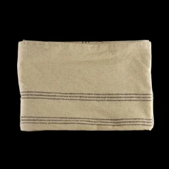 Dug (140x220cm). Biscuit m. Brun Stribe