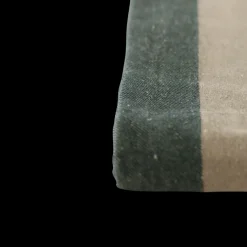 Dug (140x220cm) Ecru Malange m. Grøn Stribe