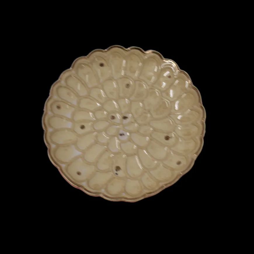 EDA Lille Porcelænsfad (10x10x1,7cm) Sand/Pink