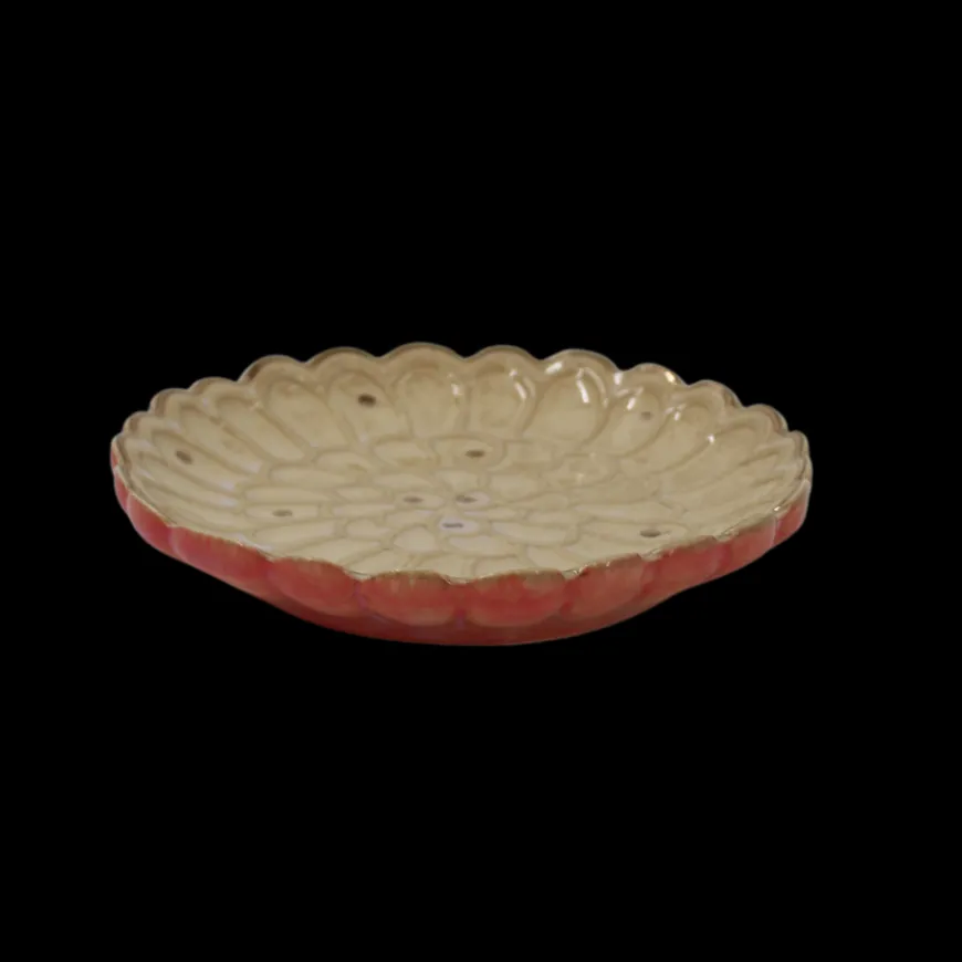 EDA Lille Porcelænsfad (10x10x1,7cm) Sand/Pink