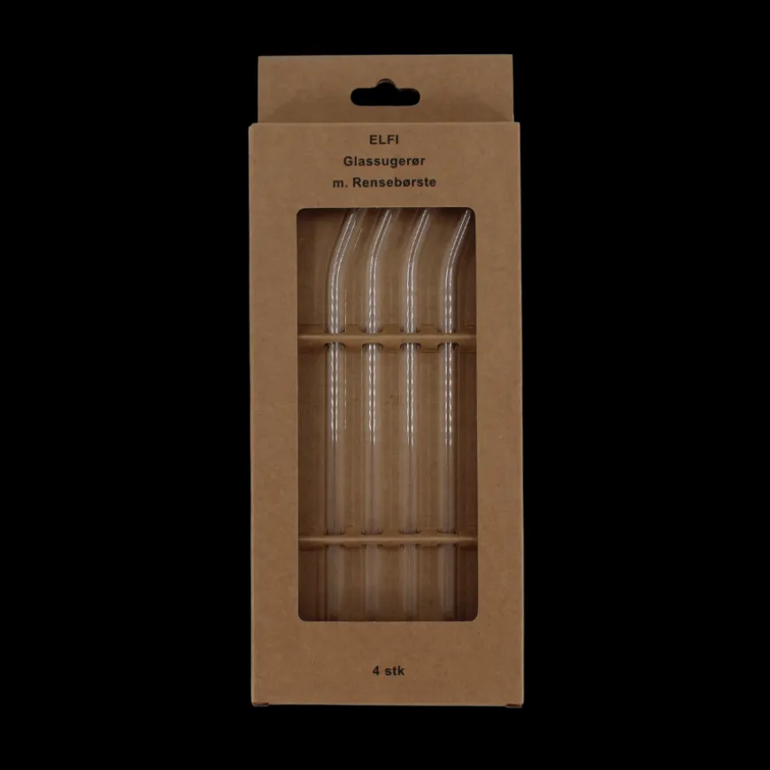 ElFI Glassugerør med Rensebørste (4stk) Klar