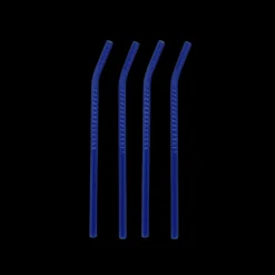 ELFI Glassugerør med Rensebørste (4stk) Blå