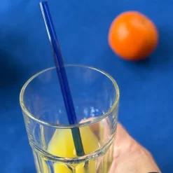 ELFI Glassugerør med Rensebørste (4stk) Blå