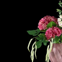 Evighedsbuket Lyserød Hortensia m. Flerfarvede Blomster