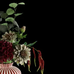 Evighedsbuket Rød Harmoni m. Hortensia og Dahlia