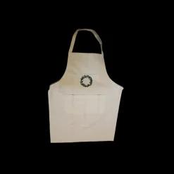 Forklæde m Krans Broderi (71x125cm)