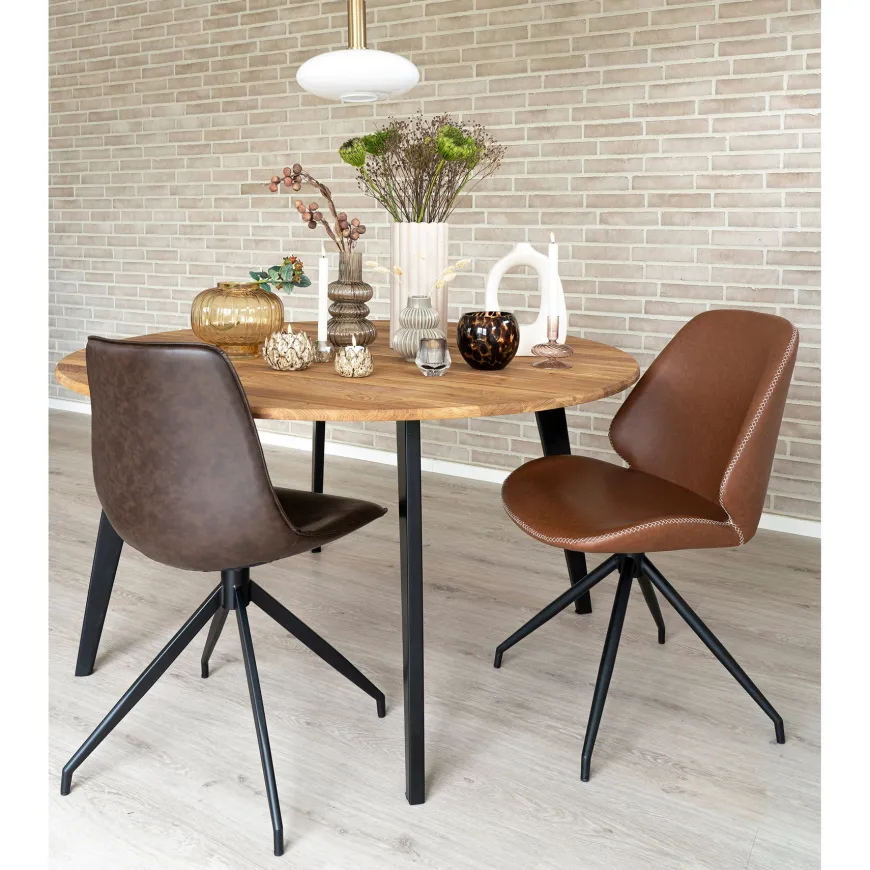 Fyrfadsstage i Glas. Ø14 x 13cm Reaktivt Glasering.