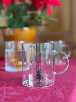 Glas med Juletræs Figur (450ml)