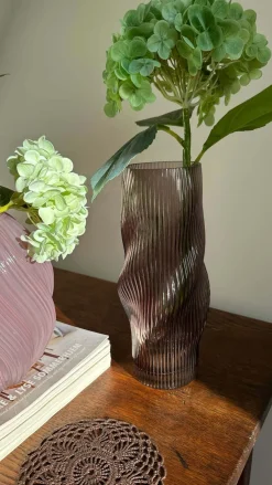 Glas Vase ANJA (H 21cm) Lyserød