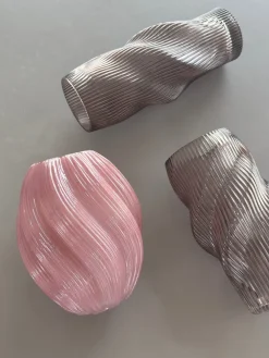 Glas Vase ANJA (H 21cm) Lyserød