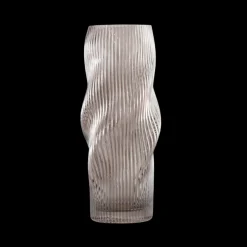 Glas Vase ANJO (H 30cm) Grå