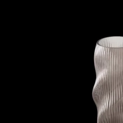 Glas Vase ANJO (H 30cm) Grå