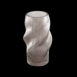 Glas Vase ANJO (H 25cm) Grå