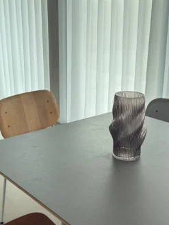 Glas Vase ANJO (H 25cm) Grå