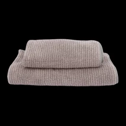 Håndklæde m Stribe CAMRON (50x100cm)Grøn/Beige