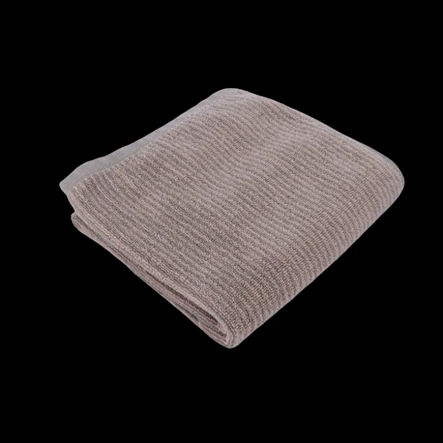 Håndklæde m Stribe CAMRON (50x100cm)Grøn/Beige