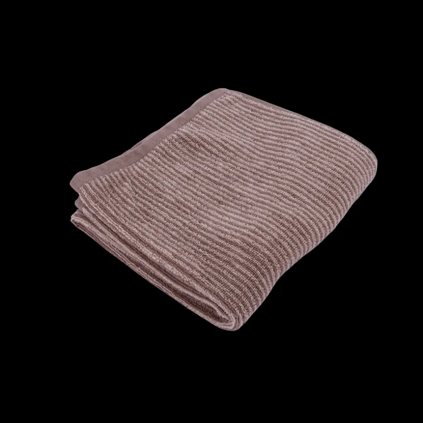 Håndklæde m Stribe CAMRON (50x100cm)Brun/Beige