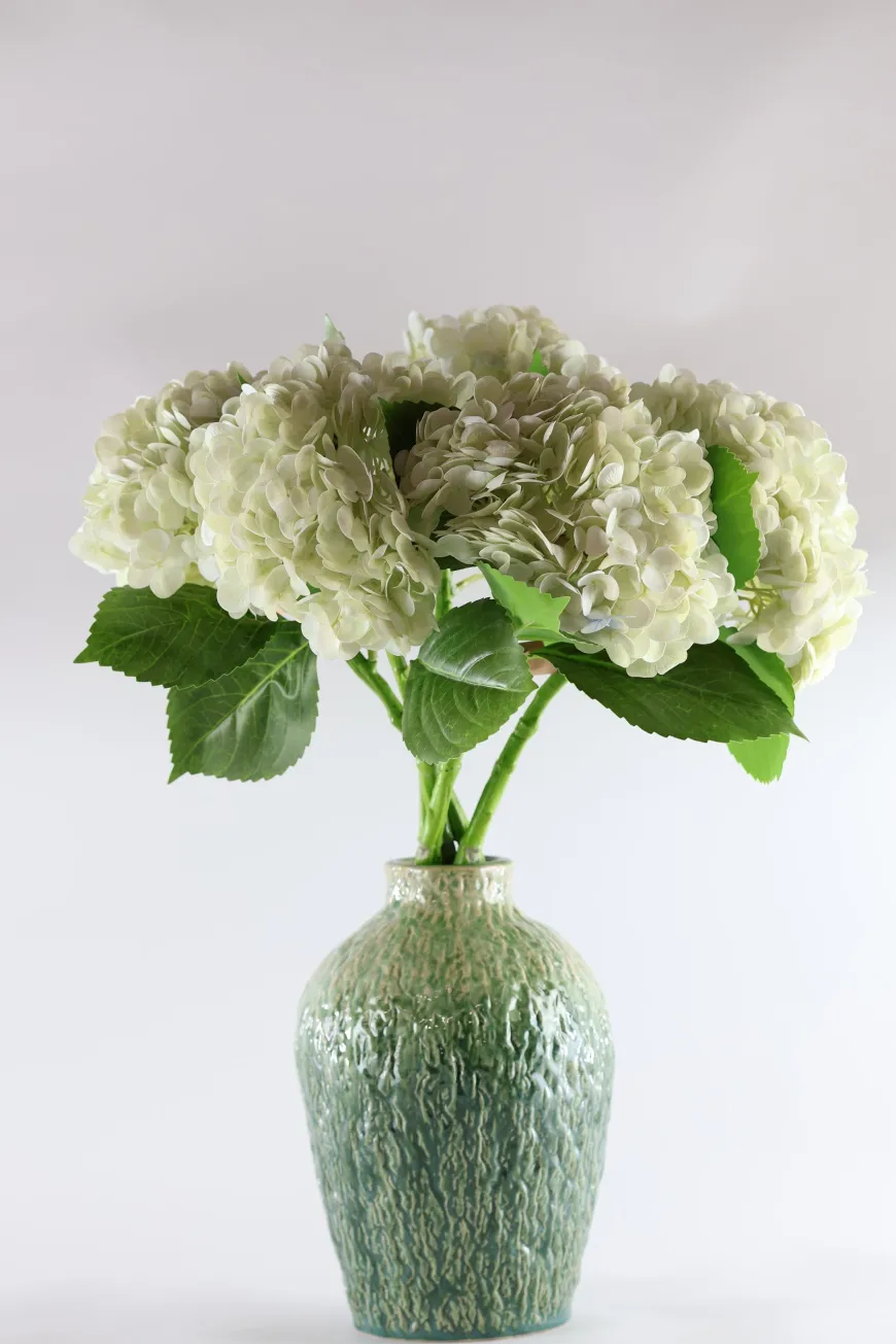 Hortensia Blomst (H55cm) Hvid
