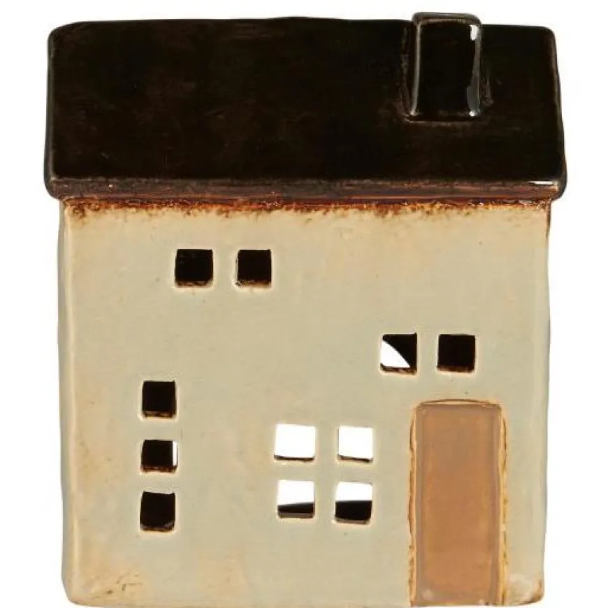 Ib Laursen - Keramik Hus til Fyrfadslys Brighton (7,5 x 13,2 x 11,3 cm)