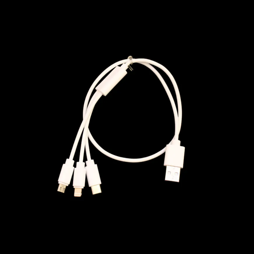 3-in-1. USB til Lightning, Micro USB, USB-C