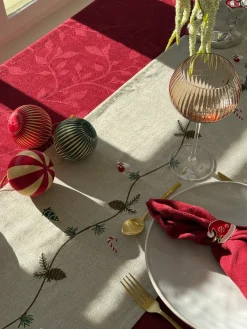 Julebordløber m Broderi (40x140cm)