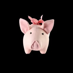 Julegris m. Sløjfe Rosa (23 x 13 x 12cm)