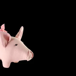 Julegris m. Sløjfe Rosa (23 x 13 x 12cm)