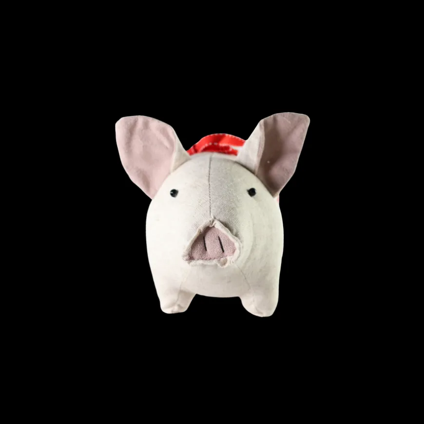 Julegris m. Sløjfe Sand (23 x 13 x 12cm)