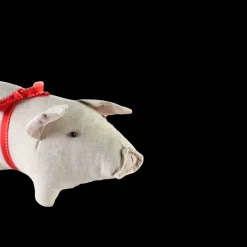 Julegris m. Sløjfe Sand (23 x 13 x 12cm)